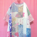 【ミナペルホネン】北欧パッチワーク ワンピース natural