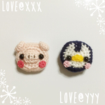 ブタちゃん&ペンギンちゃんフェイスマグネット🧲