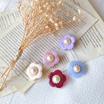  ＊ohajiki pearl flower＊パール付お花ヘアゴム　2個セット