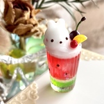 391 ＊ウサギさんのスイカジュース＊　ミニチュア　ドリンク　レジン　リカちゃん　ジュース　ドールハウス　シルバニア