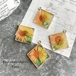 4pcs★ charm・fleur fleur（お花レジンチャーム）