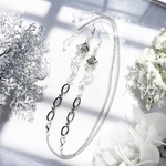 【本日21時販売】✧0.35mのブラックとホワイトのピアス/イヤリング✧2way