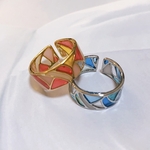 ステンドガラス風イヤーカフorリング/ステンドグラス/2way/片耳/約12号フリー/レジン