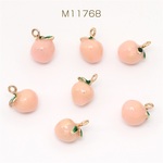 M11768  6個  エボチャーム 林檎 1カン 8×12mm ゴールド  3X（2ヶ）