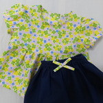 夏＊SALE　ブラウス＆短パン80-120（黄色い花畑）