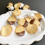【送料込】チョコポテチとおばけマシュマロのボールチェーン