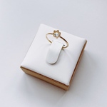 天然石スカイブルートパーズ(4mm)の華奢リング/指輪 silver925(18kgp/ロジウム)