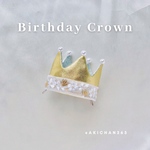 ミニ ベビークラウン （slim）wg×s パール 花柄刺繍リボン（ホワイト）《100日、記念日、誕生日、ハーフバースデー、ニューボーンフォト、1歳、あご紐、王冠、冠》犬、猫、うさぎ