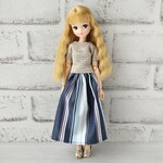 マルチストライプのスカート☆リカちゃん・服☆