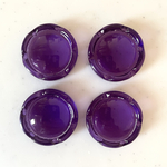 Clear Purple 28mm Circle Cabochons
