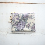 ★One side all skeleton pouch　 リバティ　セリーヌ　ウィステリアパープル　11×8.5cm　◆パスケース　小物入れに