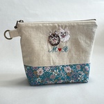 maronruna様オーダー品☆犬の手刺繍の化粧ポーチ他3点