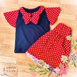 ドットトップススカートセット✱コスプレ✱なりきり✱ハンドメイド✱子ども服