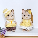 シルバニア着せ替え服　こどもペアセット(イエロー系)