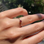 ハートのルビー　シルバーリング