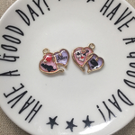 再販③♡アリス&チェシャ猫♡ハートピアス