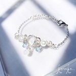 【8/11ゲリラ販売.受注制作】✧純白に雫が揺れるブレスレット✧