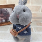 ❁﻿お出かけ❁﻿ パーカーを着た うさぎのぬいぐるみ