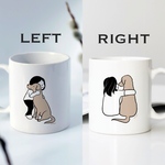 ラブラドールレトリバー　1個で2柄のマグカップ【親友・ねえ聞いて】犬　ペット　イラスト
