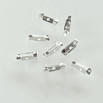 【基礎金具】コサージュピン　ブローチ金具【長さ15ｍｍ】シルバー色　40個で300円