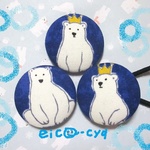 〔送料無料〕再販…シロクマ王子☆ブルーヘアゴム(単品)