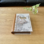  “Rosemary Book”  本みたいなボックス　Book型ボックス　世界地図柄　海外輸入生地