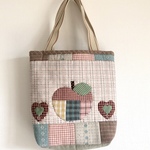 ※先染め※りんごのトートバッグ♪