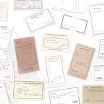 レトロ  紙素材 デザインペーパー 100枚set《latte》 [P325]