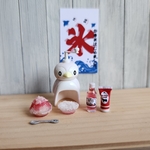1/12サイズ　ペンギンかき氷器セット ラベンダー