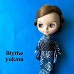 ブライス リカちゃん 服  着物 浴衣 黒
