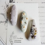 【お花たっぷり刺繍ヘアピンセット⑦5cm】