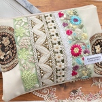 インド刺繍リボンポーチ