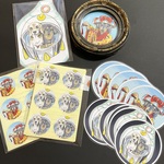 G様【ご購入用】専用ページ ビーグル犬とミニチュアダックスの似顔絵　原画　シール&ラミネートカード