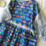 USAコットン お魚のワンピ♥️