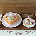 ピンクうさぎのシャルロットケーキとタルトのセット☆
