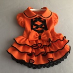 オレンジニットのフリルスカート＊ハロウィンワンピース
