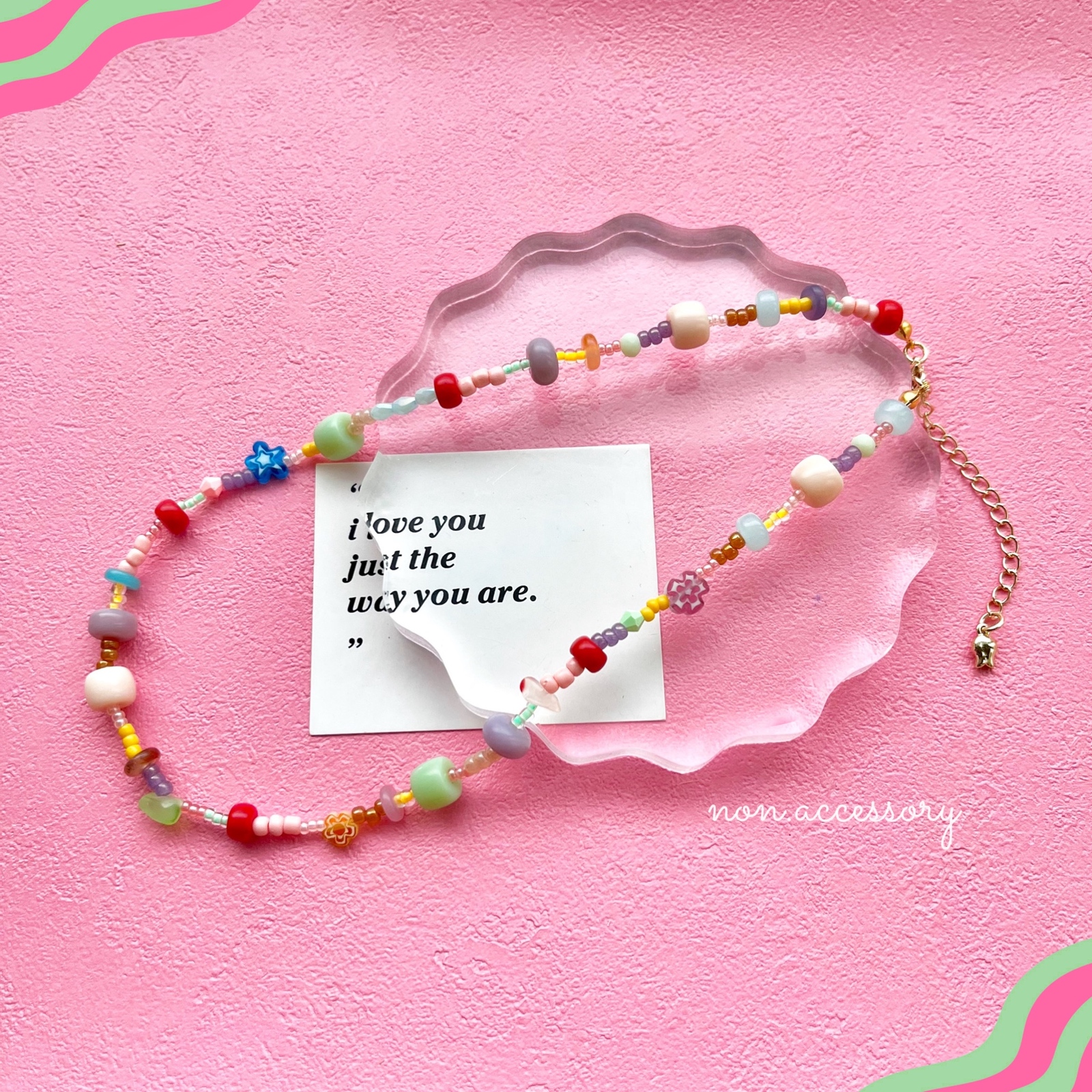〻再販♡ビーズアクセサリー♡4way♡ブレスレットにもなる♡2連