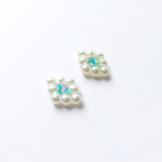 ダイヤパールのミニピアス