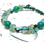 ༅೫光射す幻想的なモネの池೫༅ 天然石 パワーストーン ブレスレット　#minne_new #マクラメ