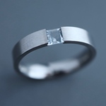 刻印♦︎アクアマリンのリング♦︎天然石♦誕生石♦サージカルステンレス【square】