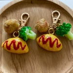 オムライス　からあげ　フェイクスイーツ　チャーム　ミニチュア　フェイクフード　食品サンプル　スイーツデコ