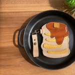 パンケーキ　ホットケーキ　本革　革　パスケース　ネームタグ