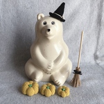 しろくま貯金箱＊ハロウィンセット(イエロー)