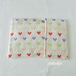 ୨୧ アイスノンカバー カラフルハート♡ ふわふわ&やわらか６重ガーゼ 保冷枕用 ୨୧