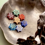 【7つの星】JIRI＊IVANA #czech beads#チェコビーズ　dot star 17㍉　mix assort