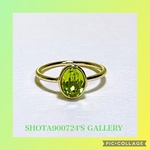 💎［再販3］貴和クリスタル　プチリング　シトラスグリーン　8×6ミリ　#minne_new