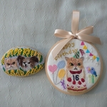 henry様専用ページ(うちの子刺繍ブローチ，BIRTHDAY パネル)