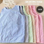 ☆110cm☆ すぐに発送できる袖無しスモック　#後ろゴム　＃スモックエプロン　＃ノースリーブ