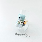 🧸🧁Teddy bear ring〜おやつの時間  ✵ オレンジショコラムースのくまリング  《ミントさん》フリーリング  