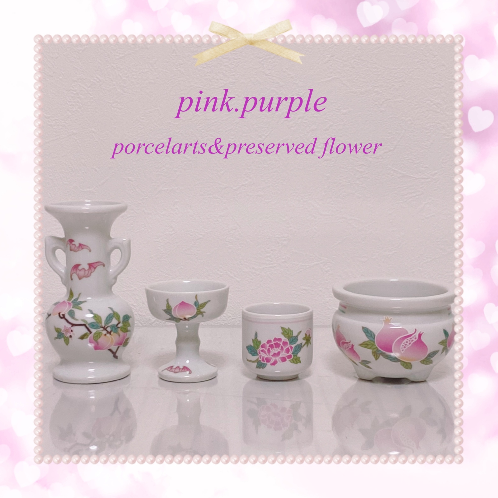 ✨洋風花柄 プレート✨ - pink-purple3 | minne byGMOペパボ 国内最大